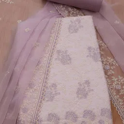 Soch Embroidered Silk Chiffon Unstitched Dress Material-image-89