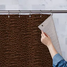 ArtzFolio Brown Printed Water Proof Shower Curtain-65