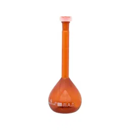 Supertek 1 L QR Coded Volumetric Flask Amber Color Class A ISI Mark with Interchangeable Glass and Super Stopper, Individual Works Certificate, 75.418.1000QI (Pack of 2) image 3