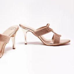 The White Pole Women's Rose Gold Casual Stilettos-image-26