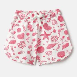 United Colors of Benetton Girls White Cotton Shorts-image-62