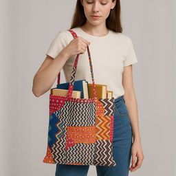 YASH GALLERY Women Rayon Printed Multicolor Tote Bag-picture-20