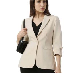 Van Heusen Beige Regular Fit Blazer-image-45