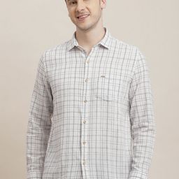 Turtle Men Relaxed Slim Fit Opaque Checked Casual Shirt-picture-23