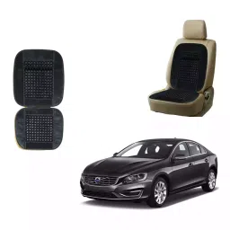 Auto Pearl Beige & Black Velvet Car Cushion for Mahindra Reva, BSR146-16