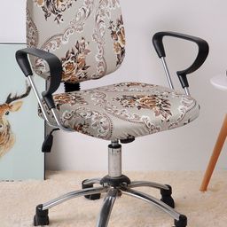 Cortina Grey & White Floral Print Chair Cover-image-97