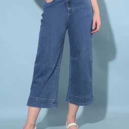 Crimsoune Club Blue Cotton High Rise Jeans-image-62