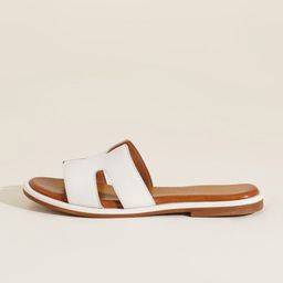 Peach Flores Women Open Toe Flats image 3