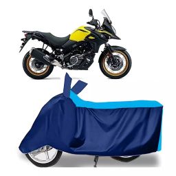 Auto Pearl Two Wheeler Cover for Suzuki V Strom 650 - Cyan, Blue-image-38