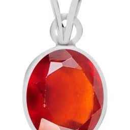 Clara Red Hessonite 4.8cts Sterling Silver Pendant-image-101
