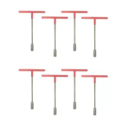 Fulcrum 7, 8, 10, 12, 13, 14, 17, 19 mm Long T-Socket Spanner Matt Finish with Plastic Grip Set of 8-46