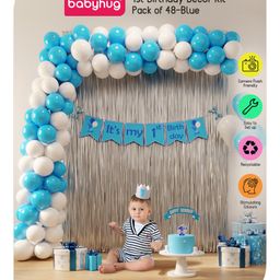 Babyhug 1st Birthday Decor Kit Blue - Pack of 48-image-69