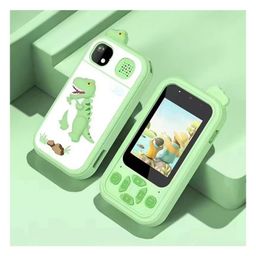 Happy Hues Kids Touchscreen Smartphone Toy with 2.4" Color Screen-1080P- MP3 Music Player- in Built Games & Wallpapers-Dino Green-27