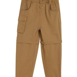 MINI KLUB Cotton Pockets Detailed Solid Pant - Brown-image-27
