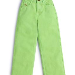 Knit N Knot Denim Solid High Waist Jeans - Lime Green-image-45