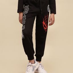 Kidsville Marvel Featuring Spiderman Printed Joggers - Black-image-97