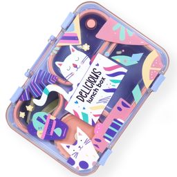Little Surprise Box Meow Compact Tiffin Lunch Box for Kids- Purple-picture-8