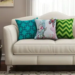 SEJ by Nisha Gupta Multicolor Cushion Covers - Set of 3-image-67