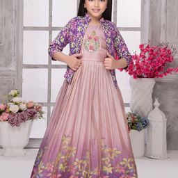 Tiny Kingdom Floral Print Georgette Maxi Dress-image-78