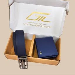 GIL Leather Belt And Wallet Accessory Gift Set-image-0