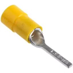 RS PRO Insulated Crimp Blade Terminal 18 mm Copper 10-12 AWG 6-4 mm² Yellow, 6139801-picture-2