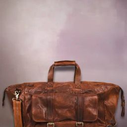Art N Vintage Ethan Cognac Leather Solid Extra Large Duffle Bag-image-105
