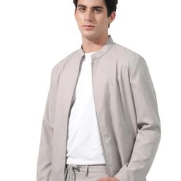 Rare Rabbit Grey Regular Fit Solid Jacket image 3