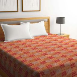 Fabindia Home Latisha Red Cotton 126 TC Double Bed Cover-picture-33