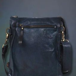 Art N Vintage Jack Navy Leather Solid Medium Cross Body Bag-image-97