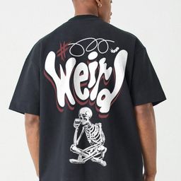 PRONK Men Printed Raw Edge T-shirt-image-97