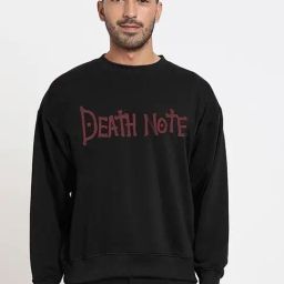 Bewakoof Black Loose Fit Graphic Print Oversized Sweatshirt-28