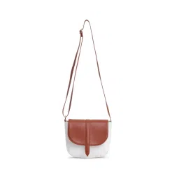Fastrack Tan Color Block Medium Sling Handbag image 3