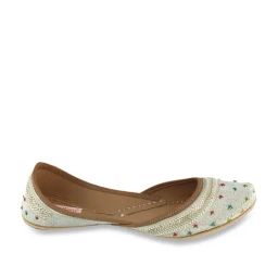 Fulkari Women's Alyssum Platinum Ethnic Juttis-image-16