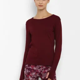 Appulse Maroon Cotton Slim Fit T-Shirt-image-84