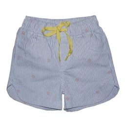 Kiddopanti Kids White & Blue Printed Shorts-image-117