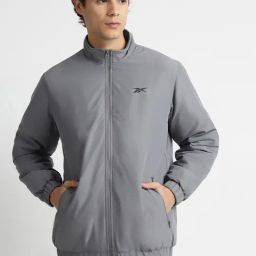 Reebok Grey Regular Fit Solid Jacket-7