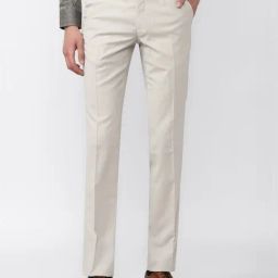 Van Heusen Beige Slim Fit Trousers-image-28