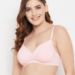 Clovia Pink Full Coverage T-Shirt Bra-image-40