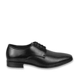 Mochi Men's Black Derby Shoes-picture-29