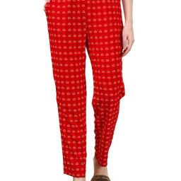 Soie Red Printed Pyjamas-image-26