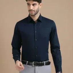 The Formal Club Saphire Blue Comfort Fit Shirt-picture-49