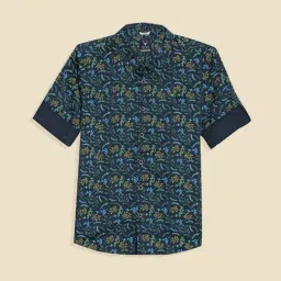 Allen Solly Boys Navy Printed Shirt-image-94