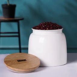 HAZEL White Galvanized metal Storage Container with Lid-5
