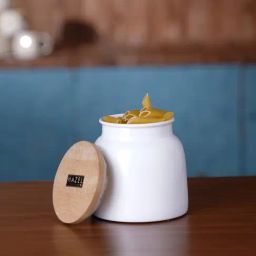 HAZEL White Galvanized metal Storage Container with Lid-30