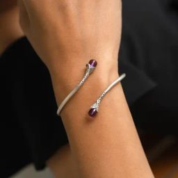 Shaya 92.5 Sterling Silver Vestita Bloom Flexible fit Bracelet for Women-14