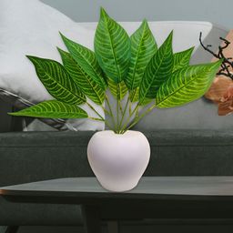 ARTSY White 1 Pieces Croton Artificial Plant With Pot-image-107