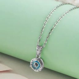 Silberry 92.5 Sterling Silver 8 mm Turkish Evil Eye Pendant-image-78