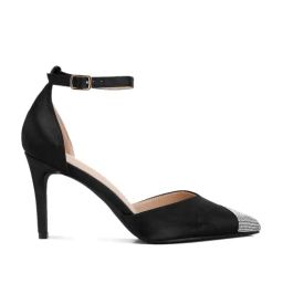 London Rag Women's Black Ankle Strap Stilettos-image-54
