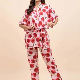 Mabish Multicolored Cotton Printed Kaftan Pant Set-picture-22