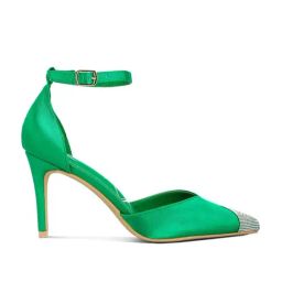 London Rag Women's Green Ankle Strap Stilettos-image-84